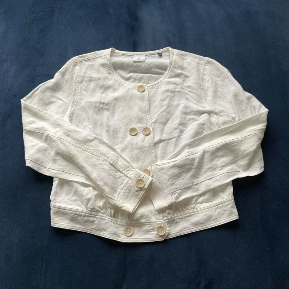 CAbi Piazza‎ White Button Front Jacket - image 3